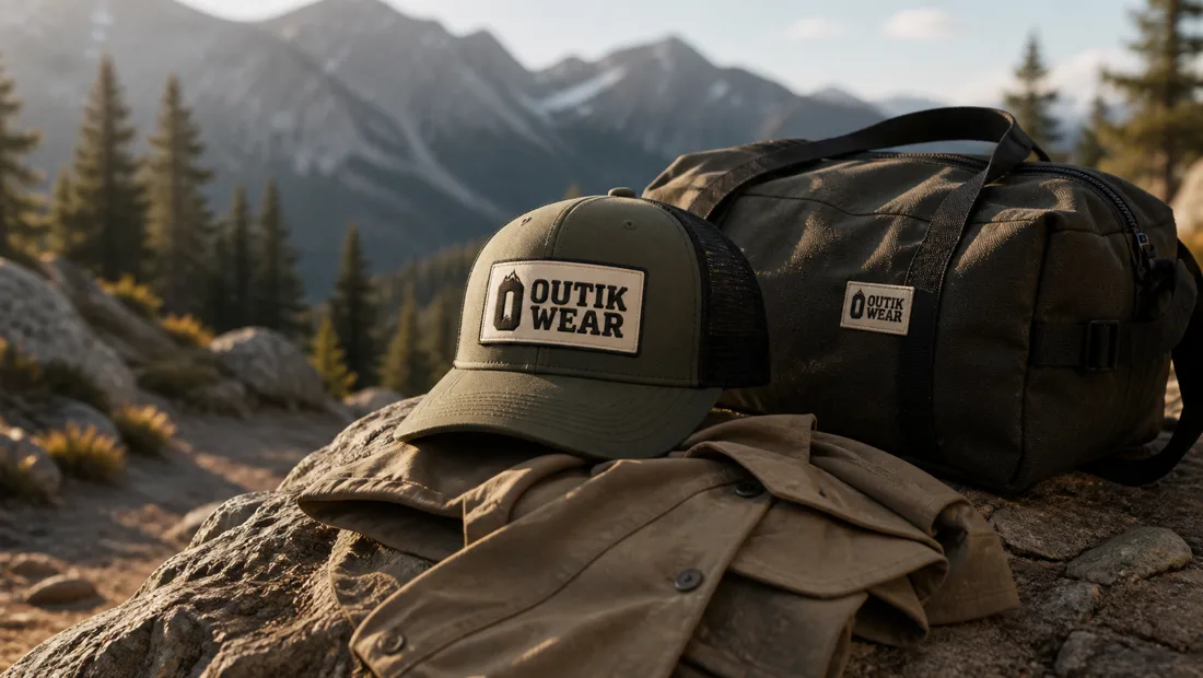 Outik hat and gear on the mountain