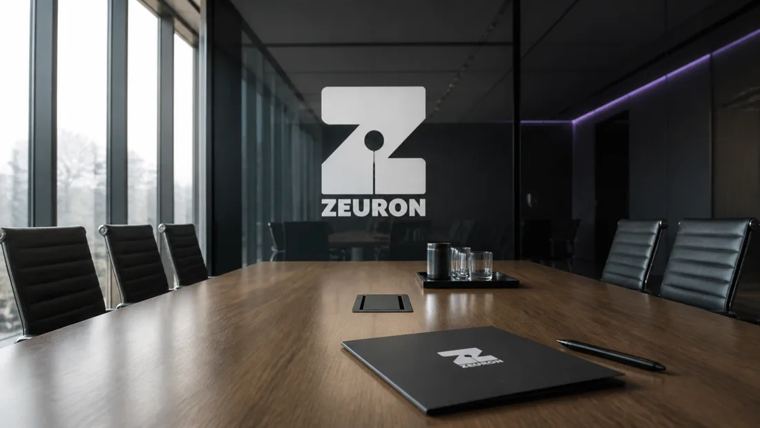 Zeuron boardroom — brand strategy in the room