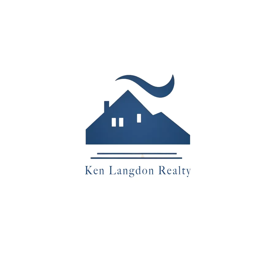 Ken Langdon Realty logo concept — roofline wave