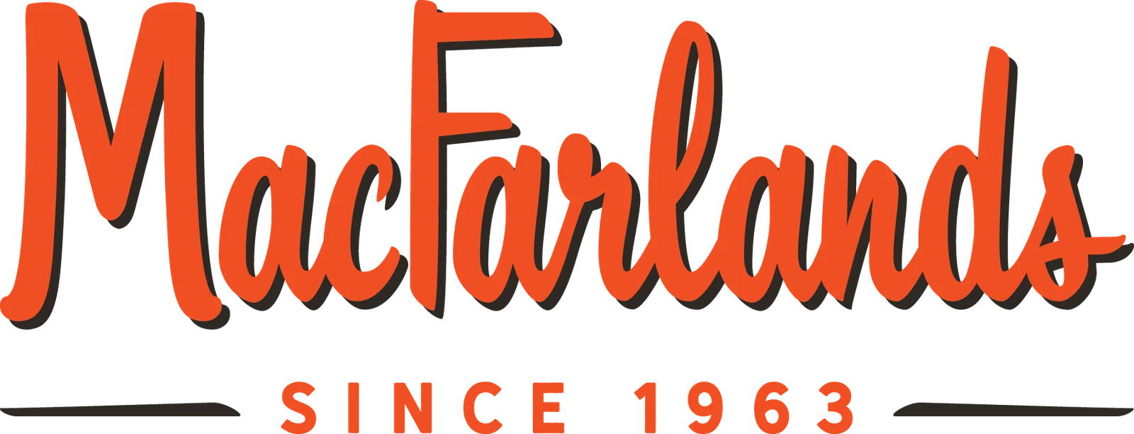 MacFarlands corporate logo on cream