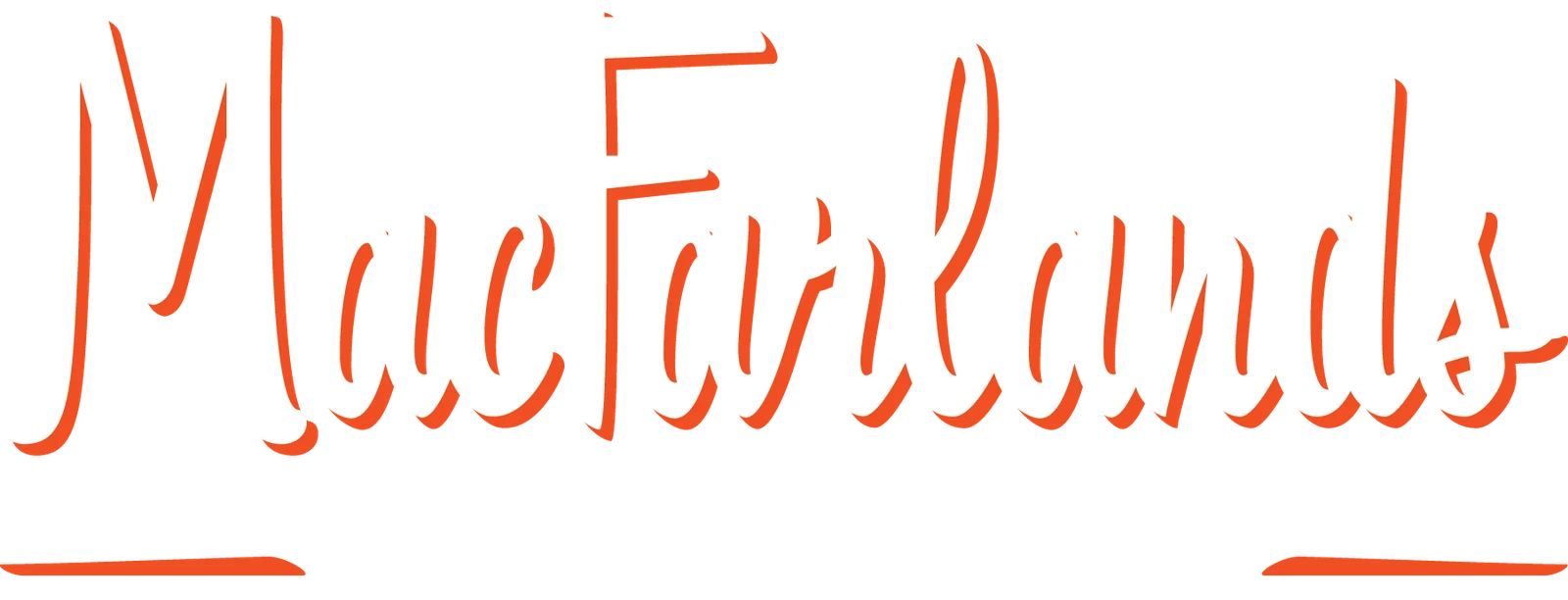 MacFarlands Industrial logo, reversed