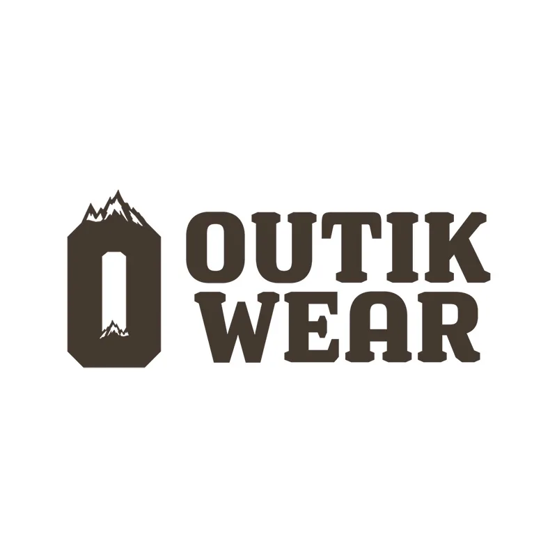 Outik Wear logo — an O monogram with mountain peaks