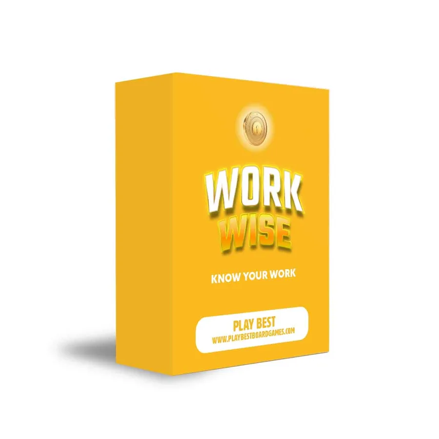WorkWise — yellow card game box render