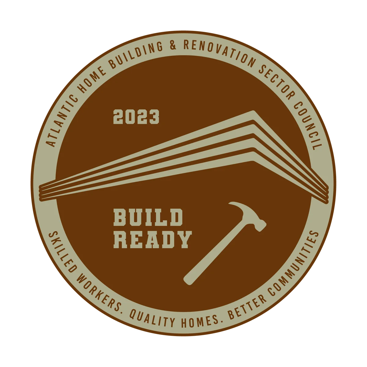 Build Ready 2023 round sticker — Atlantic Home Building & Renovation Sector Council