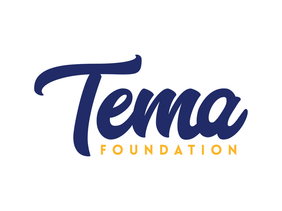Tema Foundation two-colour wordmark