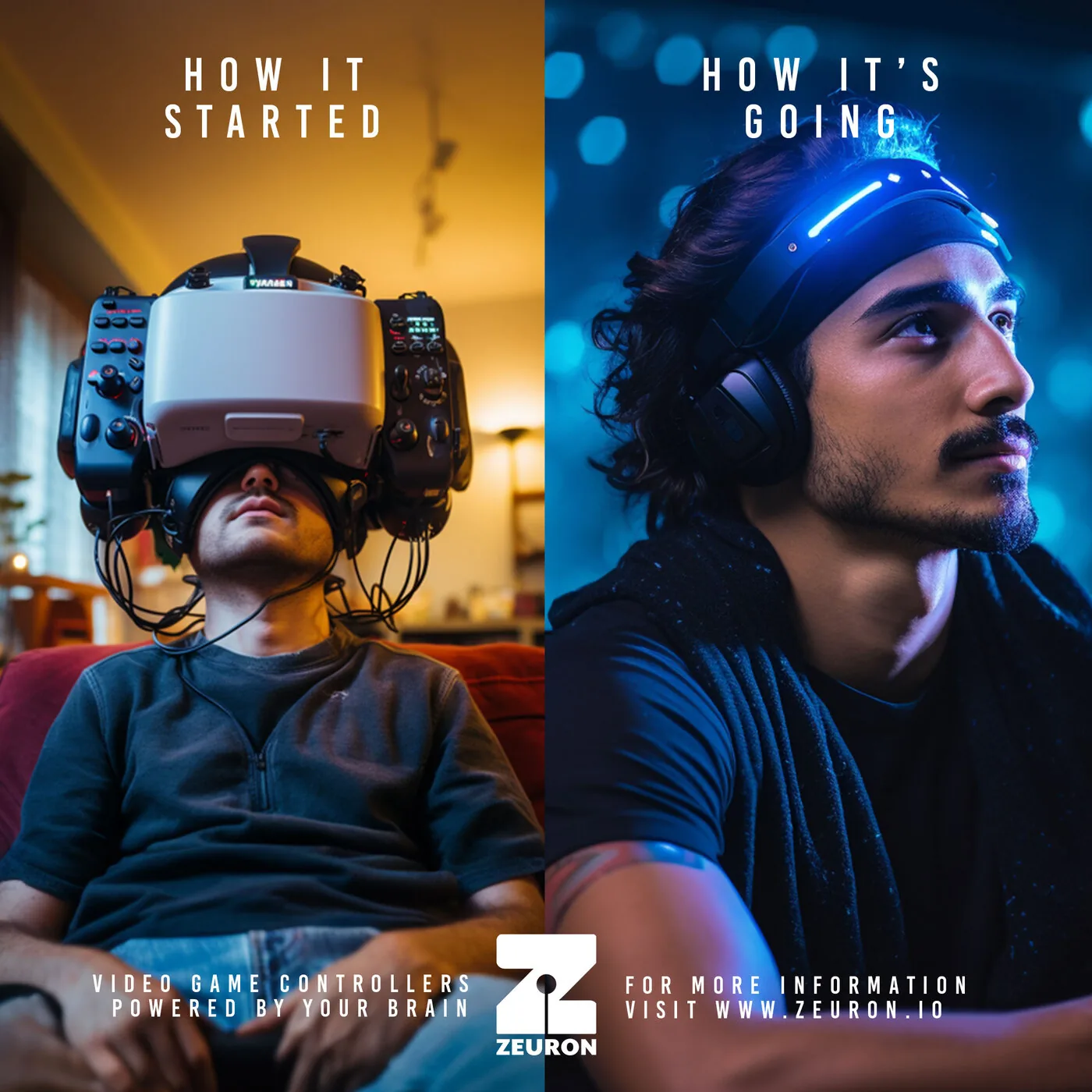 Zeuron — how it started vs how it's going: video-game controls powered by your brain
